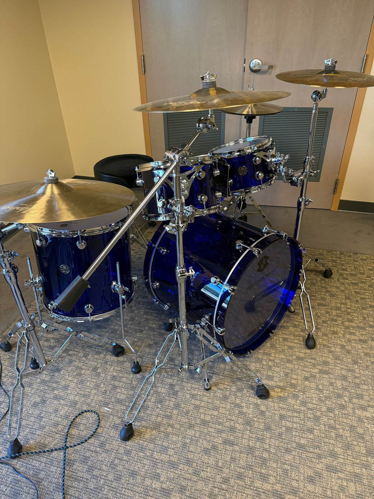 Soundwave Master Ice Crystal Sound Series Navy Blue Drum Kit