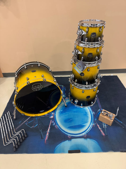 Mapex Saturn Studioease 5-Piece Maple/Walnut Shell Pack Sulphur Fade