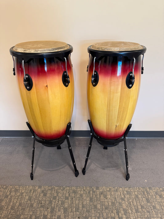 Sunburst Wood Congas JBSH2-1-Sunburst