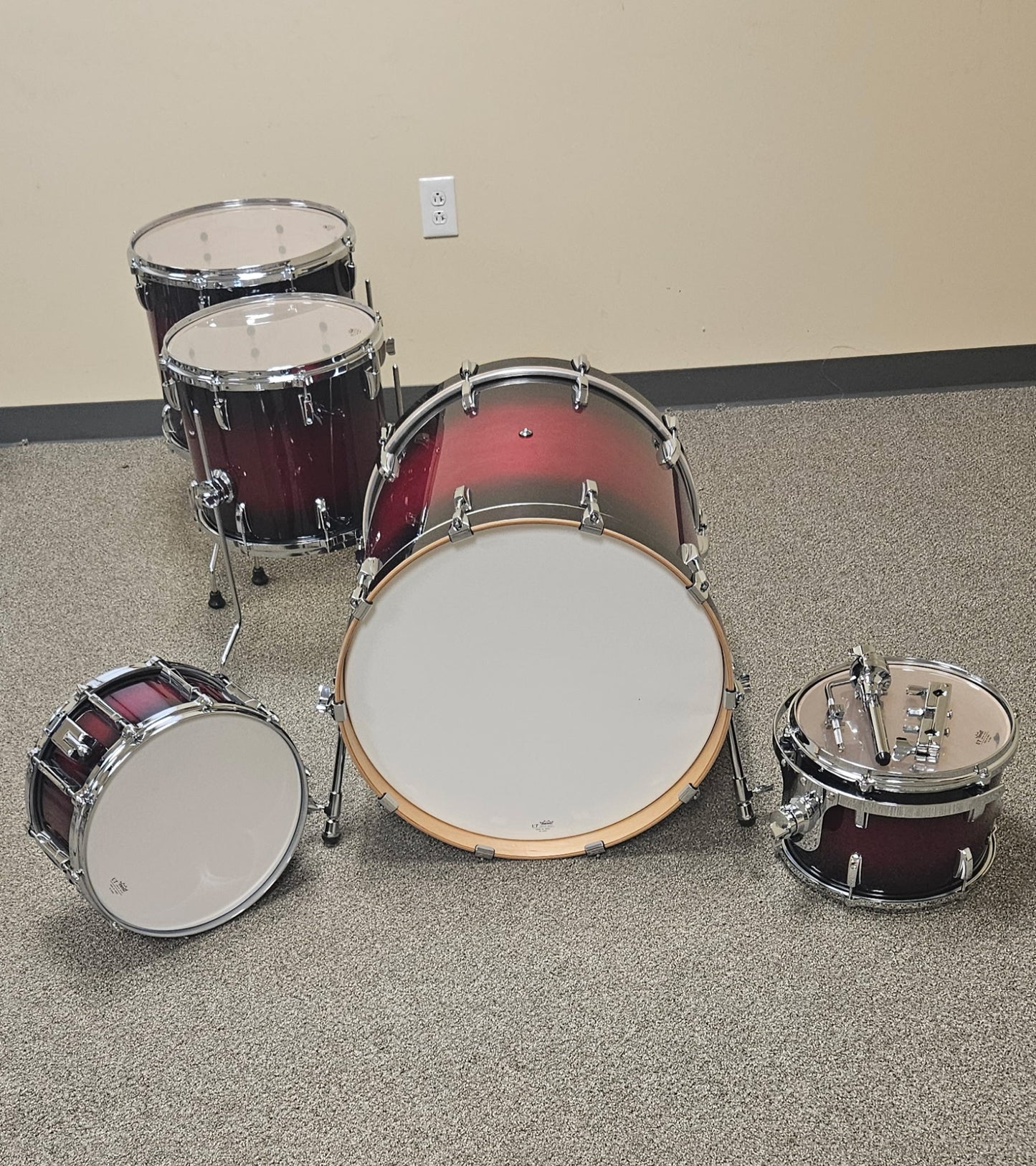 Wine Red to Black Fade Maple Shell Pack- SUM-225