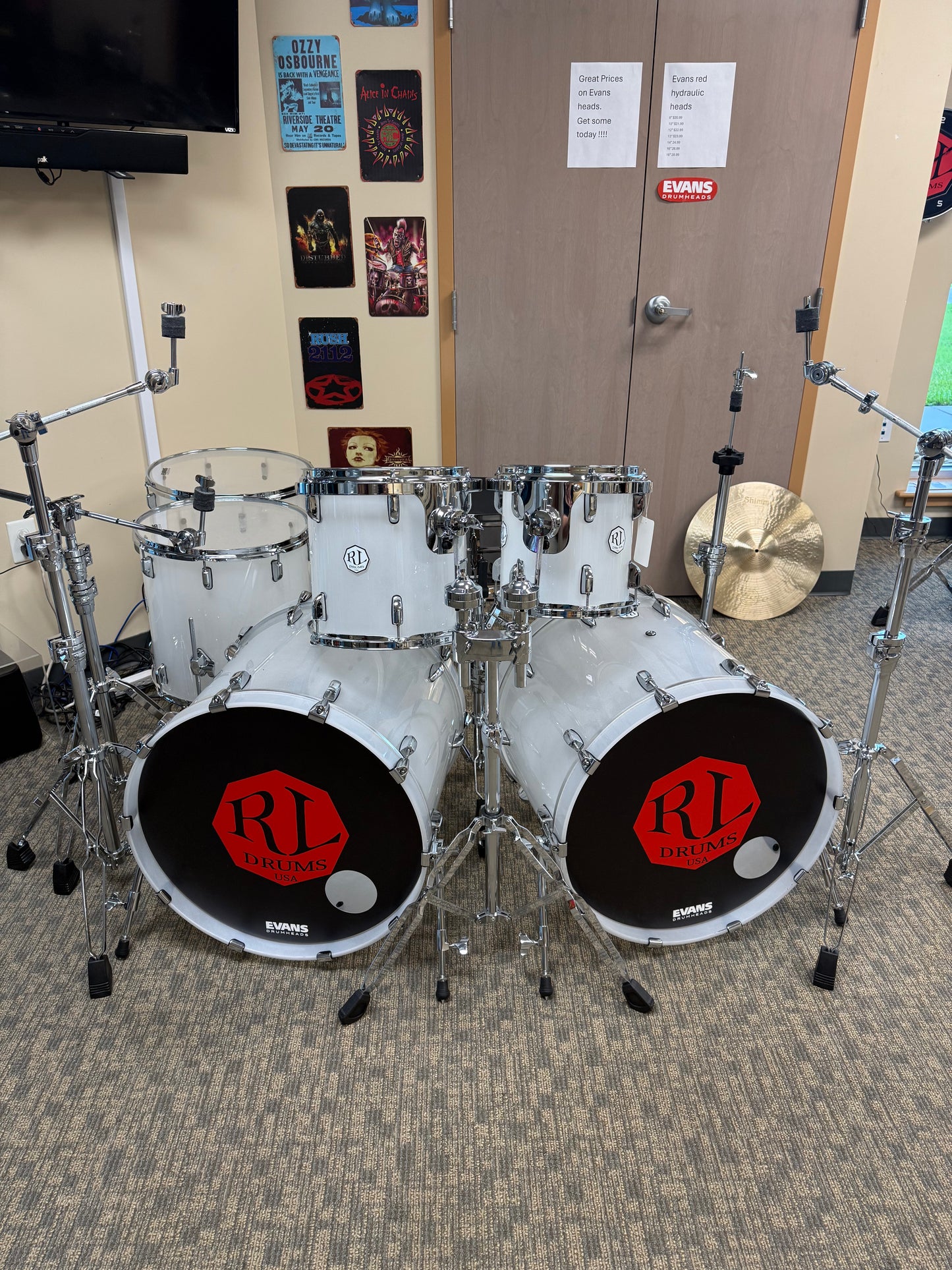 Frost White Seamless Acrylic Drum Shell Pack