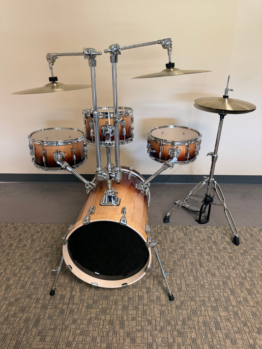Tan Fade Birch Cocktail Drum Set with Cymbals JBM1037