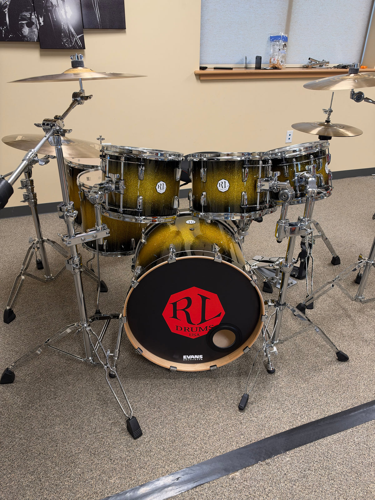 Golden Fade Sparkle Birch Shell Pack - Performer 100A