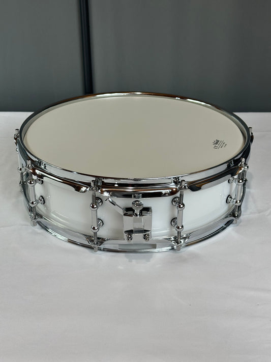 Arctic White Acrylic Piccolo Drum ASD-14x4-W