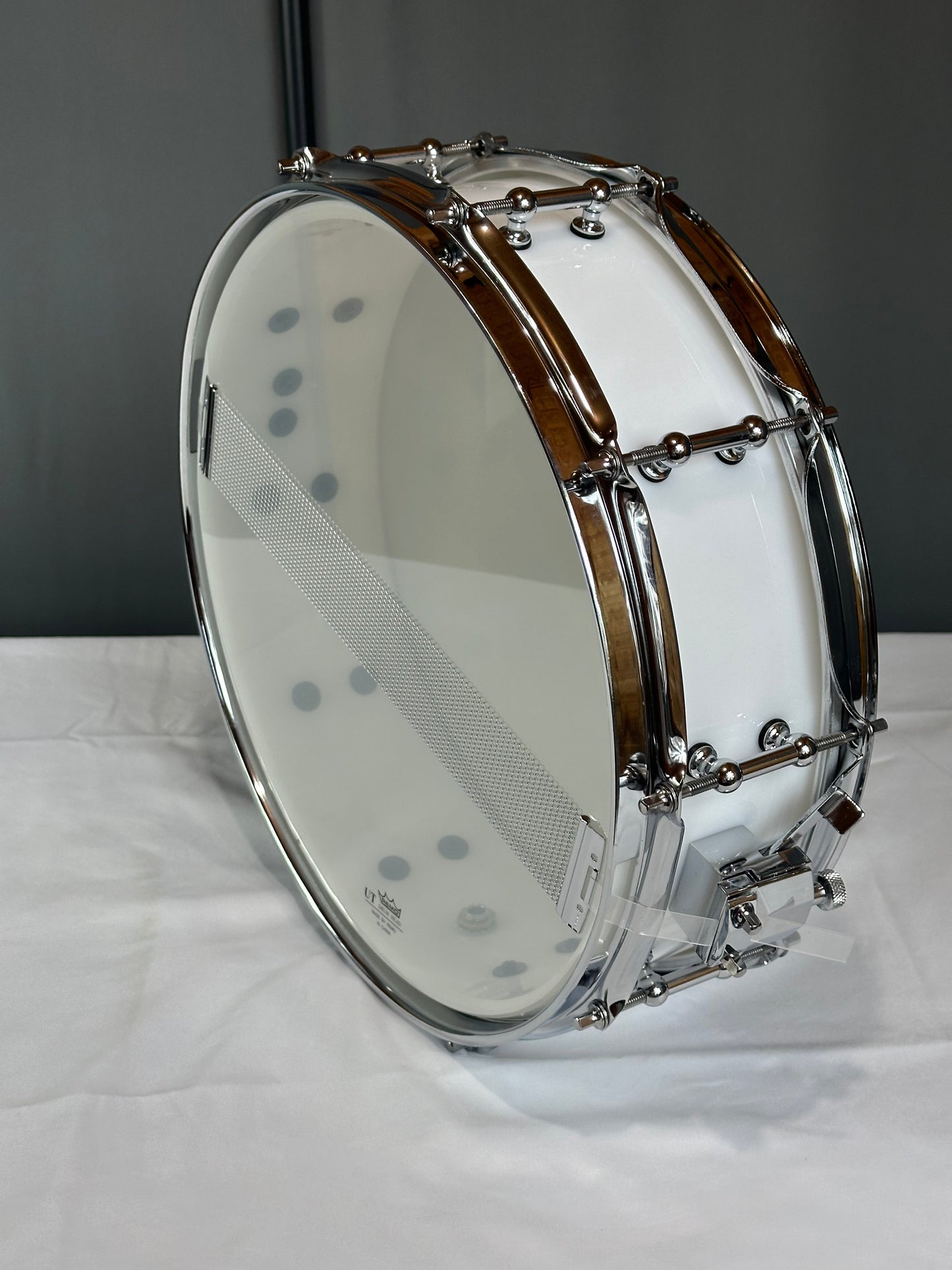 Arctic White Acrylic Piccolo Drum ASD-14x4-W