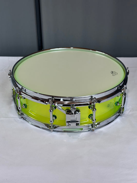 Fluorescent Green Acrylic Piccolo Drum SD14x4-FG