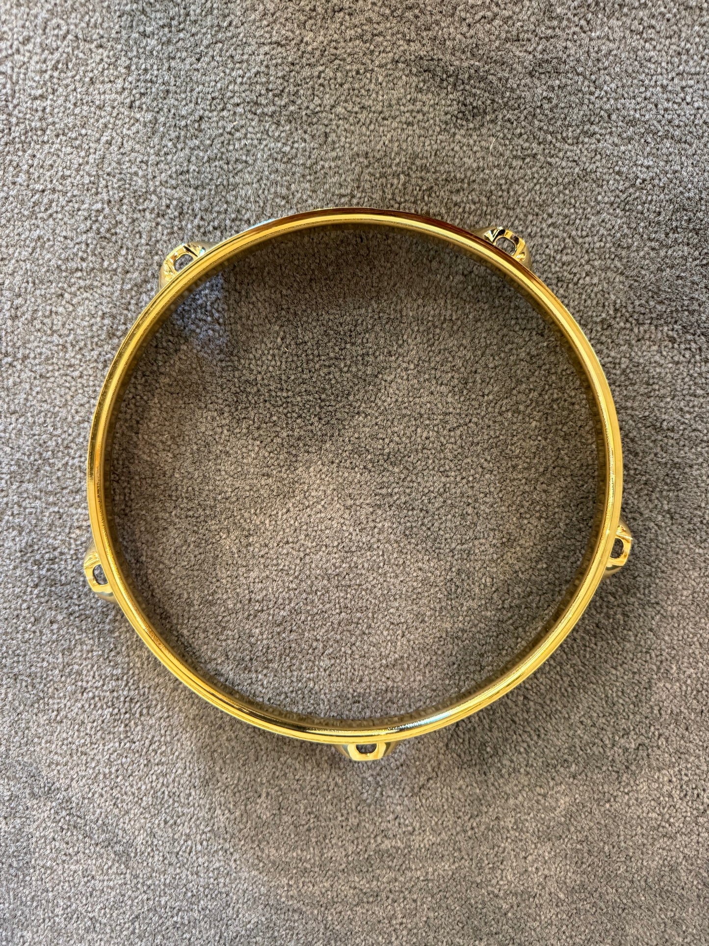 Triple Flange Gold Hoops