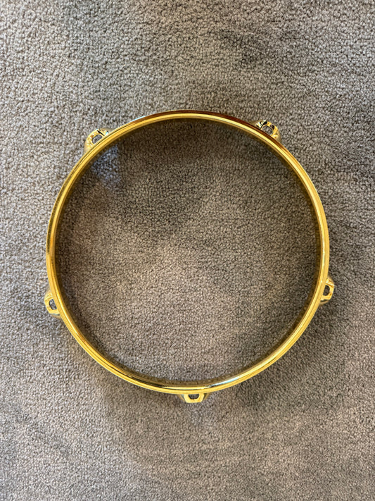 Triple Flange Gold Hoops