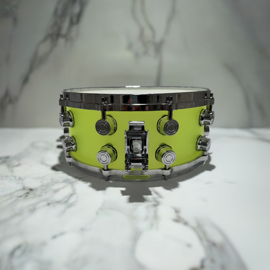 Frosted Fluorescent Green Acrylic Snare Drum FR-14x6-FG-DC