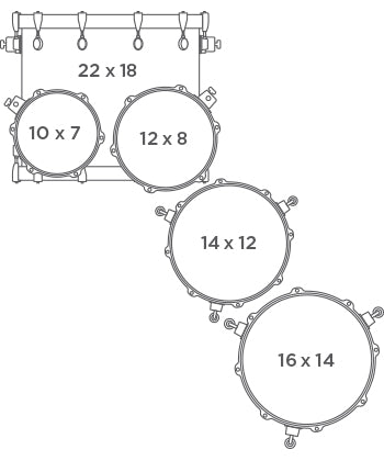 Mapex Saturn Studioease 5-Piece Maple/Walnut Shell Pack Sulphur Fade