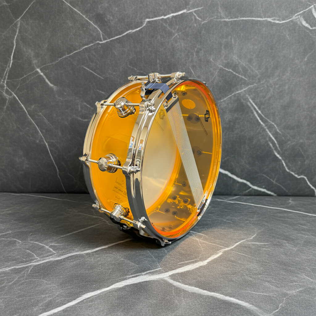 SOUNDWAVE MASTER ICE CRYSTAL SOUND SERIES AMBER SNARE DRUM