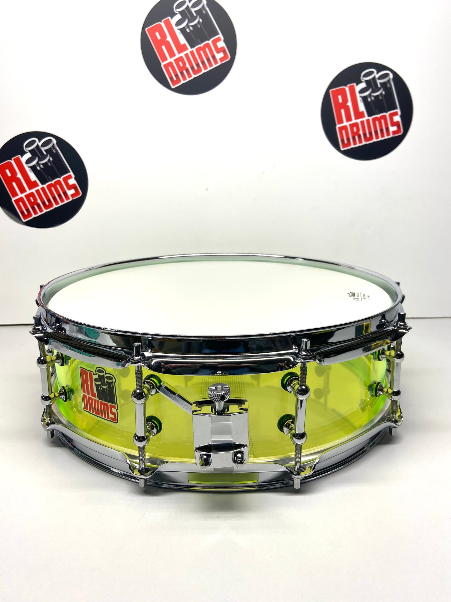 Fluorescent Yellow Acrylic Snare Drum