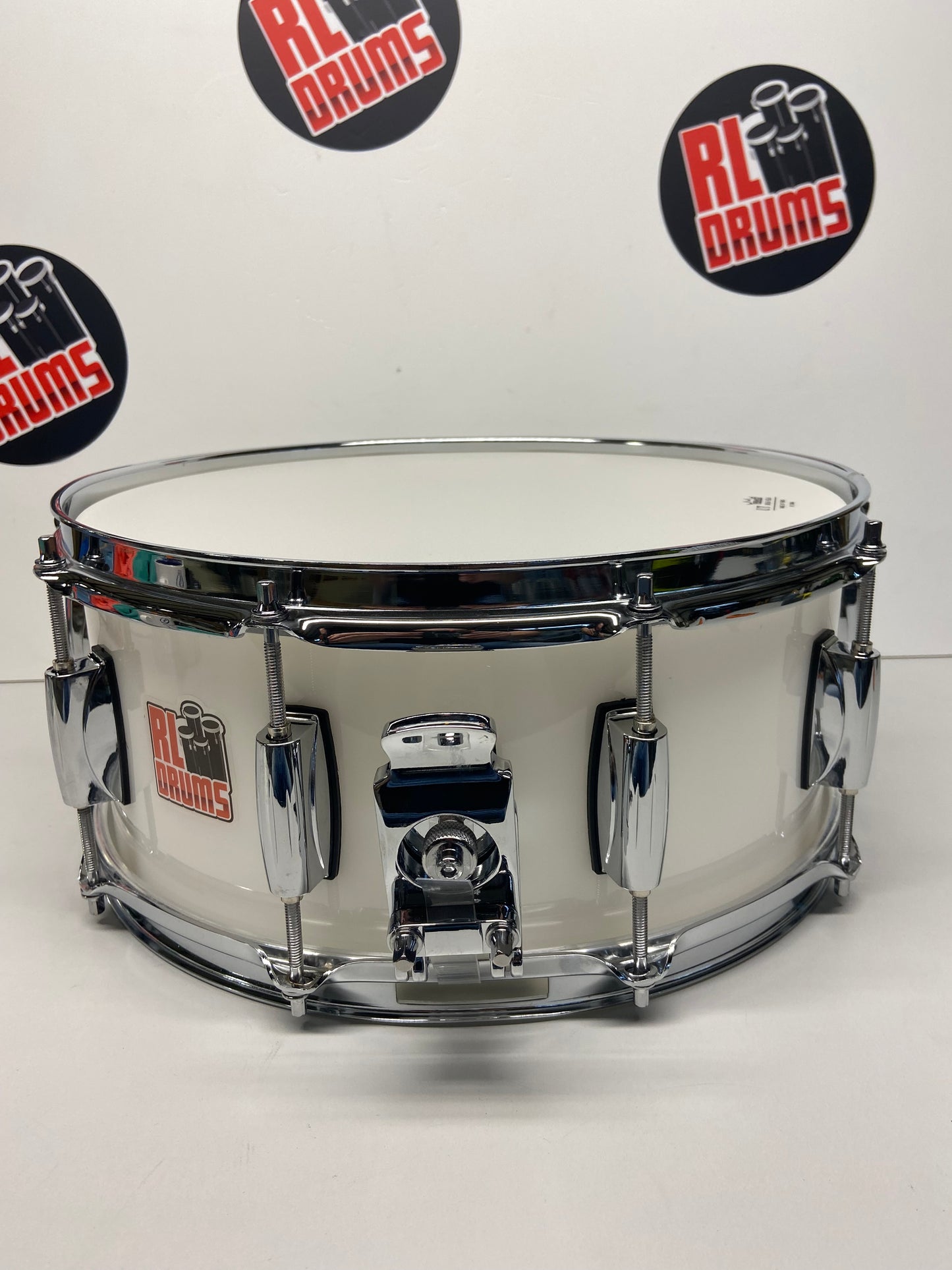 Arctic White Acrylic Snare Drum